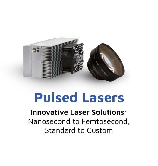 pulsed lasers and text illustrating our wide range of pulsed laser options
