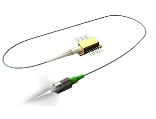 fiber-coupled 14-pin butterfly packaged superluminescent diode SLED optical spectral engine