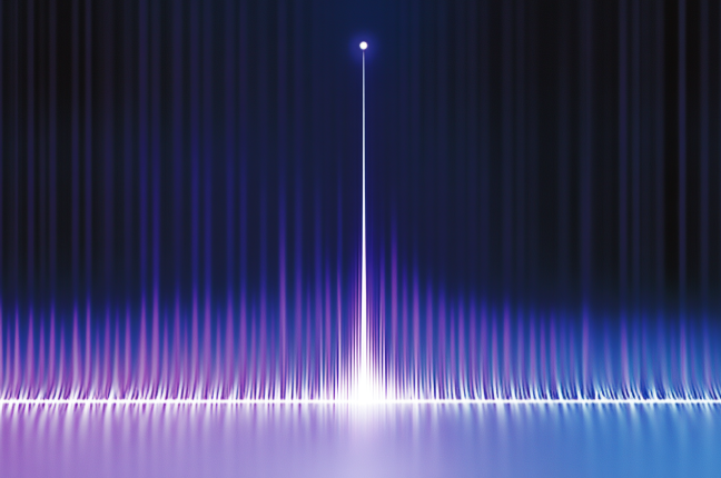 artistic illustration of single-frequency or single longitudinal mode lasers, narrow linewidth, narrow band